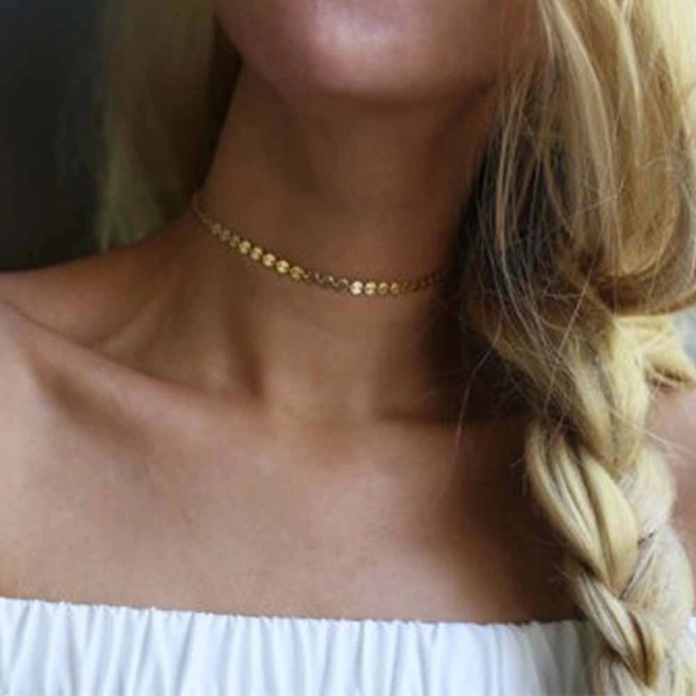 Disc Choker Necklace